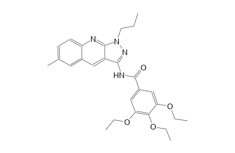 3,4,5-triethoxy-N-(6-methyl-1-propyl-1H-pyrazolo[3,4-b]quinolin-3-yl)benzamide