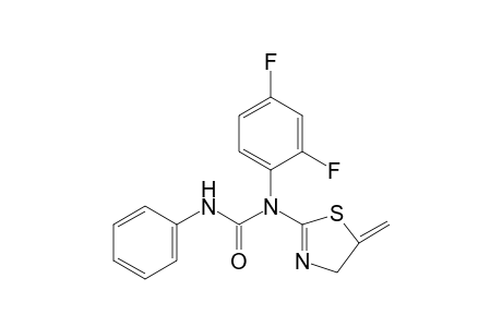 1-(2,4-difluorophenyl)-1-(5-methylidene-4,5-dihydro-1,3-thiazol-2-yl)-3-phenylurea