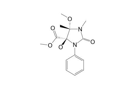 METHYL-4-HYDROXY-5-METHOXY-1,5-DIMETHYL-2-OXO-3-PHENYL-2,3,4,5-TETRAHYDRO-1H-IMIDAZOLE-4-CARBOXYLATE