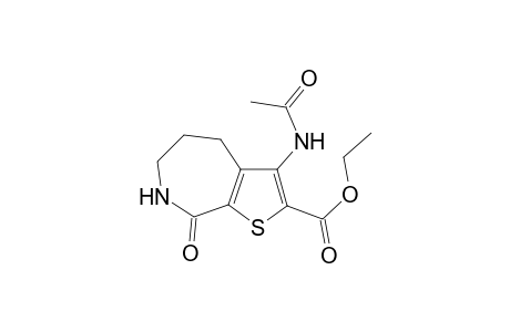 4H-Thieno[2,3-c]azepine-2-carboxylic acid, 5,6,7,8-tetrahydro-3-acetylamino-8-oxo-, ethyl ester