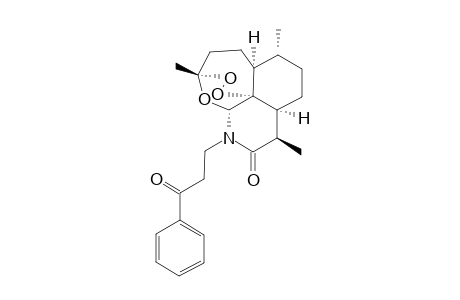 11-N-[1-(3-OXO-3-PHENYLPROPYL)]-AZA-ARTEMISININ