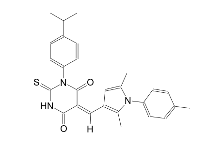 (5Z)-5-{[2,5-dimethyl-1-(4-methylphenyl)-1H-pyrrol-3-yl]methylene}-1-(4-isopropylphenyl)-2-thioxodihydro-4,6(1H,5H)-pyrimidinedione
