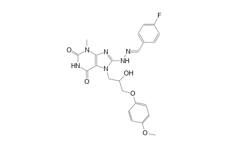 4-fluorobenzaldehyde {7-[2-hydroxy-3-(4-methoxyphenoxy)propyl]-3-methyl-2,6-dioxo-2,3,6,7-tetrahydro-1H-purin-8-yl}hydrazone