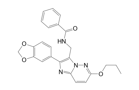 3-Benzamidomethyl-2-(3,4-methylenedioxyphenyl)-6-propoxyimidazo[1,2-b]pyridazine