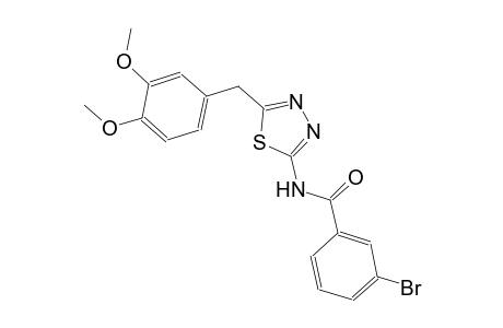 3-bromo-N-[5-(3,4-dimethoxybenzyl)-1,3,4-thiadiazol-2-yl]benzamide
