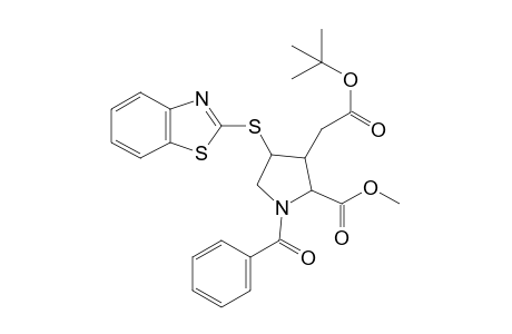 4-(1,3-benzothiazol-2-ylthio)-1-(benzoyl)-3-(2-tert-butoxy-2-keto-ethyl)pyrrolidine-2-carboxylic acid methyl ester