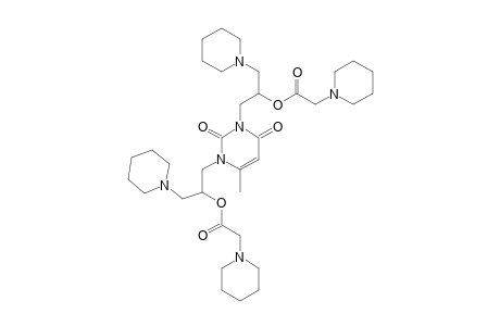 6-METHYL-1,3-BIS-[3-PIPERIDINO-2-(PIPERIDINOACETOXY)-PROPYL]-1,2,3,4-TETRAHYDROPYRIMIDINE-2,4-DIONE