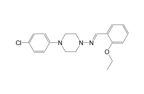 4-(4-chlorophenyl)-N-[(E)-(2-ethoxyphenyl)methylidene]-1-piperazinamine