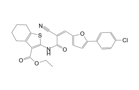 benzo[b]thiophene-3-carboxylic acid, 2-[[(2Z)-3-[5-(4-chlorophenyl)-2-furanyl]-2-cyano-1-oxo-2-propenyl]amino]-4,5,6,7-tetrahydro-, ethyl ester