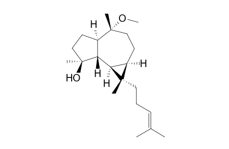 4.beta.-Hydroxy-10.alpha,-methoxy-15-(3-methyl-2-butenyl)aromadendrane