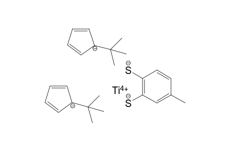 Bis(eta5-tert-butylcyclopentadienyl)toluol-3,4-dithiolatotitan(IV)