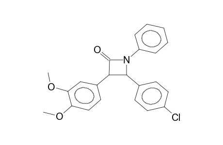 1-phenyl-2-(4-chlorophenyl)-3-(3,4-dimethoxyphenyl)-4-azetidinone