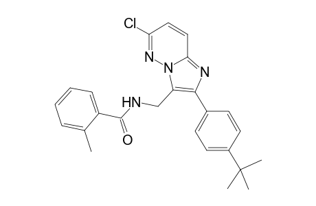 N-[[2-(4-tert-butylphenyl)-6-chloranyl-imidazo[1,2-b]pyridazin-3-yl]methyl]-2-methyl-benzamide