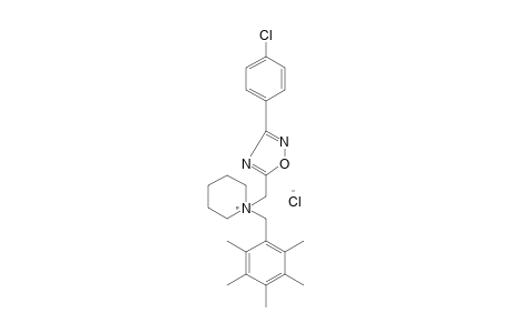 1-{[3-(p-CHLOROPHENYL)-1,2,4-OXADIAZOL-5-YL]METHYL}-1-(2,3,4,5,6-PENTAMETHYLBENZYL)PIPERIDINIUM CHLORIDE