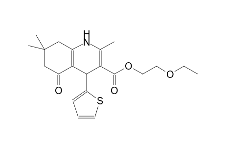 3-quinolinecarboxylic acid, 1,4,5,6,7,8-hexahydro-2,7,7-trimethyl-5-oxo-4-(2-thienyl)-, 2-ethoxyethyl ester