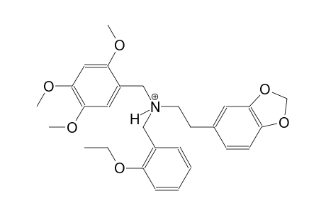 2-(1,3-benzodioxol-5-yl)-N-(2-ethoxybenzyl)-N-(2,4,5-trimethoxybenzyl)ethanaminium