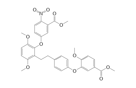 3-[4-[2-[2-(3-carbomethoxy-4-nitro-phenoxy)-3,6-dimethoxy-phenyl]ethyl]phenoxy]-4-methoxy-benzoic acid methyl ester