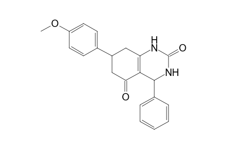 7-(4-Methoxyphenyl)-4-phenyl-2-oxo-1,2,3,4,5,6,7.8-octahydroquinazoline-5-one