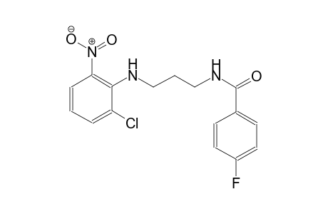 N-[3-(2-chloro-6-nitroanilino)propyl]-4-fluorobenzamide