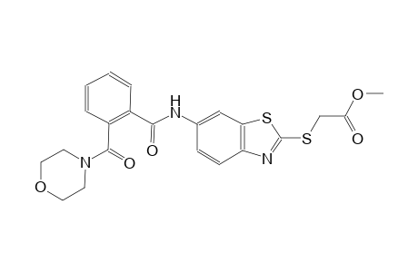 acetic acid, [[6-[[2-(4-morpholinylcarbonyl)benzoyl]amino]-2-benzothiazolyl]thio]-, methyl ester