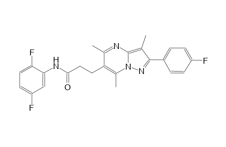 pyrazolo[1,5-a]pyrimidine-6-propanamide, N-(2,5-difluorophenyl)-2-(4-fluorophenyl)-3,5,7-trimethyl-