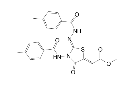(Z)-Methyl-2-[(Z)-3-(4-methylbenzamido)-2-(2-(4-methylbenzoyl)hydrazono)-4-oxo-1,3-thiazolidin-5-ylidene]-acetate