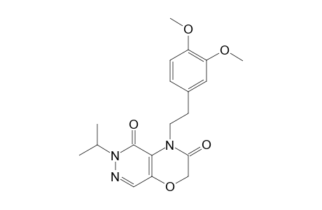 6-ISOPROPYL-4-[2-(3,4-DIMETHOXYPHENYL)-ETHYL]-2H-PYRIDAZINO-[4,5-B]-[1,4]-OXAZINE-3,5-DIONE