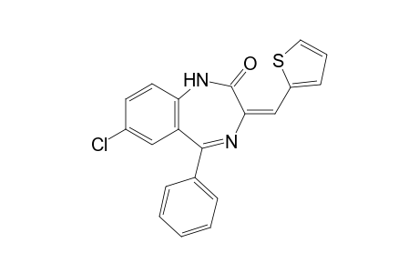 7-Chloro-2,3-dihydro-5-phenyl-3-[(thienyl-2)methylene]-1H-1,4-benzodiazepin-2-one