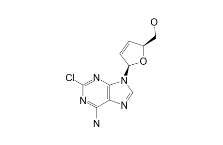 2-CHLORO-9-(2,3-DIDEOXY-BETA-L-GLYCERO-PENT-2-ENOFURANOSYL)-ADENINE