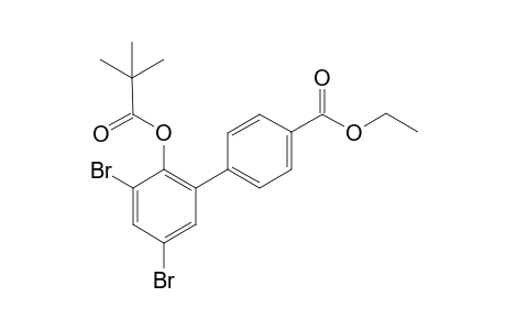 Ethyl 3',5'-dibromo-2'-[2",2"-dimethylpropanoyl)oxy]biphenyl-4-carboxylate