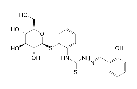 salicylaldehyde, 4-[o-(beta-D-glucosylthio)phenyl]-3-thiosemicarbazone