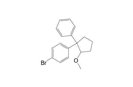 Benzene, 1-bromo-4-(2-methoxy-1-phenylcyclopentyl)-, trans-