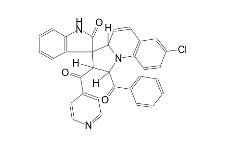 (1'S,2'S,3R,3a'R)-1'-benzoyl-7'-chloro-2'-isonicotinoyl-2',3a'-dihydro-1'H-spiro[indoline-3,3'-pyrrolo[1,2-a]quinolin]-2-one