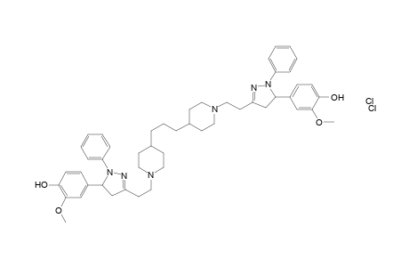 4,4'-(3,3'-(2,2'-(4,4'-(Propane-1,3-diyl)bis(piperidine-4,1-diyl))bis(ethane-2,1-diyl))-bis(1-phenyl-4,5-dihydro-1H-pyrazole-5,3-diyl))bis(2-methoxyphenol) dihydrochloride