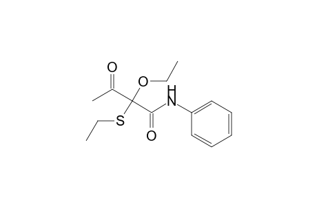 2-Ethylthio-2-ethoxy-3-oxo-N-phenylbutanamide