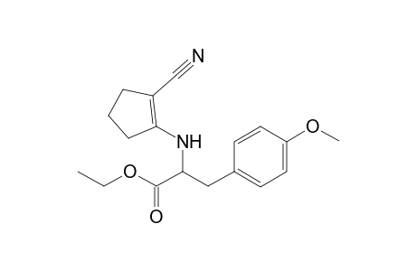 Ethyl 2-[N-(2'-(cyanocyclopent-1'-enyl)amino]-3-(4'-methoxyphenyl)propanoate