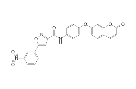 5-(3-Nitrophenyl)-N-{4-[(2-oxo-2H-1-benzopyran-7-yl)oxy]phenyl}-1,2-oxazole-3-carboxamide