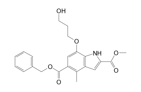 5-Benzyl 2-Methyl 7-(3-hydroxypropyloxy)-4-methyl-1H-indole-2,5-dicarboxylate