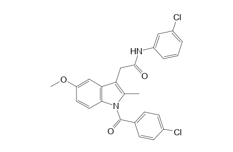 3'-chloro-1-(p-chlorobenzoyl)-5-methoxy-2-methylindole-3-acetanilide