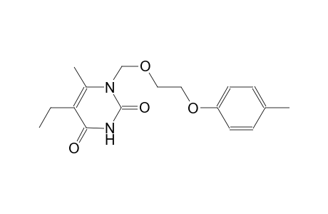 2,4(1H,3H)-pyrimidinedione, 5-ethyl-6-methyl-1-[[2-(4-methylphenoxy)ethoxy]methyl]-