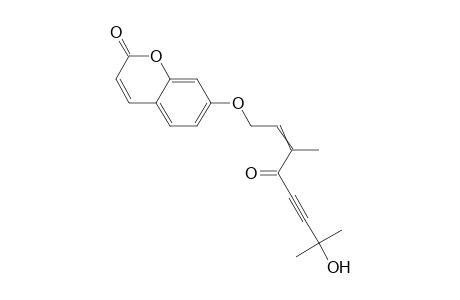 7-((E-3,7-dimethyl-7-hydroxy-4-oxo-5-yn-2-octenyl)oxy)-2h-1-benzopyran-2-one