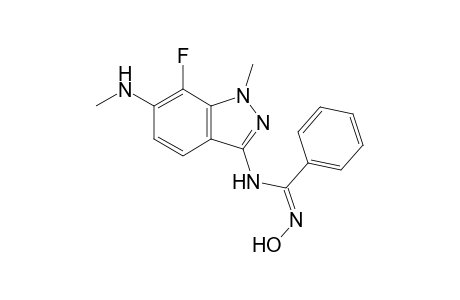 (Z)-N-(7-Fluoro-6-(N-methylamino)-1-methyl-1H-indazol-3-yl)-N'-hydroxy-benzamidine