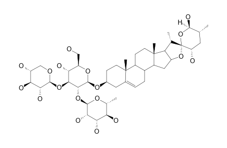 ANGUIVIOSIDE-III;3-O-[BETA-D-XYLOPYRANOSYL-(1->3)]-ALPHA-L-RHAMNOPYRANOSYL-(1->2)-BETA-D-GLUCOPYRANOSYL-(22R,23S,25R,26R)-3-BETA,23,26-TRIHYDROXYSP