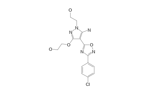 2-[5-amino-4-[3-(4-chlorophenyl)-1,2,4-oxadiazol-5-yl]-3-(2-hydroxyethoxy)pyrazol-1-yl]ethanol