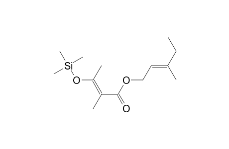 2-Butenoic acid, 2-methyl-3-[(trimethylsilyl)oxy]-, 3-methyl-2-pentenyl ester, (E,E)-
