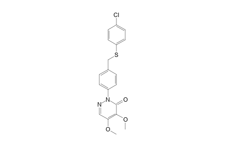 3(2H)-Pyridazinone, 2-[3-[[(4-chlorophenyl)thio]methyl]phenyl]-4,5-dimethoxy-