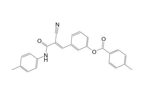 3-[(1E)-2-cyano-3-oxo-3-(4-toluidino)-1-propenyl]phenyl 4-methylbenzoate