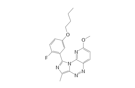 9-(5-BUTOXY-2-FLUOROPHENYL)-2-METHOXY-7-METHYLIMIDAZO-[5,1-C]-PYRIDO-[2,3-E]-[1,2,4]-TRIAZINE