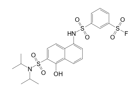 Benzenesulfonyl fluoride, 3-[[[6-[[bis(1-methylethyl)amino]sulfonyl]-5-hydroxy-1-naphthalenyl]amino]sulfonyl]-