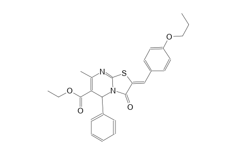 ethyl (2Z)-7-methyl-3-oxo-5-phenyl-2-(4-propoxybenzylidene)-2,3-dihydro-5H-[1,3]thiazolo[3,2-a]pyrimidine-6-carboxylate